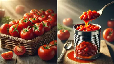 الطماطم الطازجة ام المعلبة أيهما أفضل   