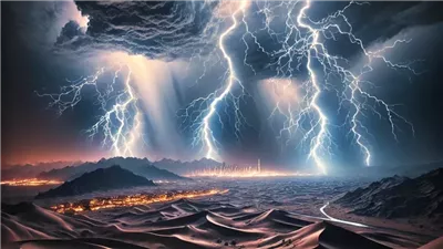مطاردة البرق في الإمارات بالتصوير و توثق العواصف في قلب الصحاري