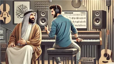 استوديو يجمع الفنان هاني شاكر مع الشامي ويعرب عن إعجابه بفنه