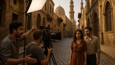 تصوير فيلم روائي طويل في شوارع القاهرة القديمة