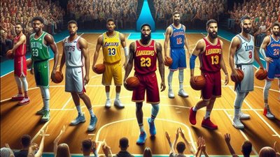أشهر عشر لاعبين في دوري كرة السلة الأمريكي للمحترفين (NBA)