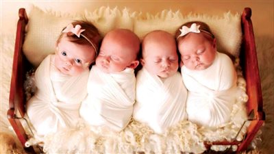أرادت فتاة، أمنية أم تتحول إلى مفاجأة بأربعة توائم