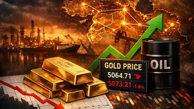 تراجع أسعار الذهب عالميًا مع تصاعد التوترات في الشرق الأوسط وارتفاع أسعار النفط